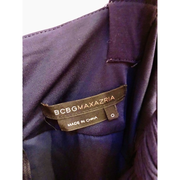 BCBG DARK NAVY SILK DRESS - Picture 2 of 4